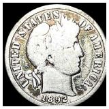 1892-S Silver Barber Dime NICELY CIRCULATED