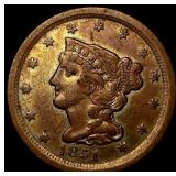 1851 Braided Hair Half Cent UNCIRCULATED