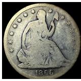 1866-S Silver Half Dollar NICELY CIRCULATED