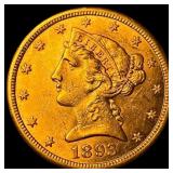 1893-S Gold $5 Half Eagle UNCIRCULATED
