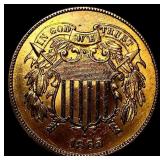 1865 Copper 2 Cents GEM BU