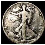 1920-D Silver Walking Liberty Half Dollar LIGHTLY