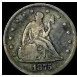 1875 Seated Liberty Twenty Cents LIGHTLY CIRCULATE