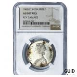 1862(C) British India Silver Rupee NGC AU Details