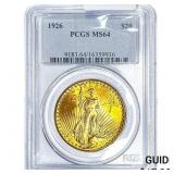 1926 $20 Gold Double Eagle PCGS MS64