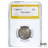 1894-O Barber Quarter PGA MS65