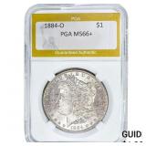 1884-O Morgan Silver Dollar PGA MS66+