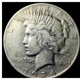 1934 Silver Peace Dollar LIGHTLY CIRCULATED