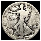 1917-D Silver Walking Liberty Half Dollar NICELY C