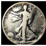 1919-S Silver Walking Liberty Half Dollar LIGHTLY