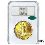 1928 $20 Gold Double Eagle NGC MS64