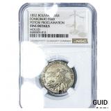 1852 Bolivia Silver Potosi Proclamation Medal NGC