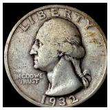 1932 Silver Quarter Dollar LIGHTLY CIRCULATED