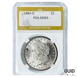 1884-O Morgan Silver Dollar PGA MS64