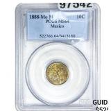 1888-Mo M Mexico Silver 10 Centavos PCGS MS64