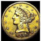 1880-S $5 Gold Half Eagle