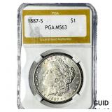 1891-S Morgan Silver Dollar PGA MS63