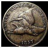 1857 Flying Eagle Cent NEARLY UNCIRCULATED