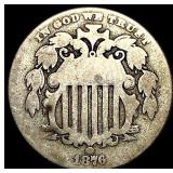 1876 Shield Nickel NICELY CIRCULATED