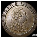 1797 Great Britain Copper Cartwheel 2 Pence