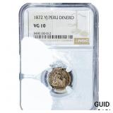 1872 Peru Silver Dinero NGC VG10