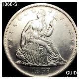 1868-S Seated Liberty Half Dollar UNCIRCULATED