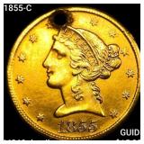 1855-C $5 Gold Half Eagle UNCIRCULATED