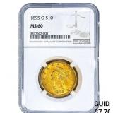 1895-O $10 Gold Eagle NGC MS60