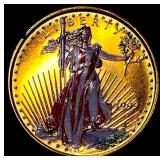 1996 1/10 oz Gold American Eagle $5 GEM BU