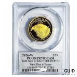 2026-W $25 Gold American Eagle 1/2oz PCGS PR70 DCA