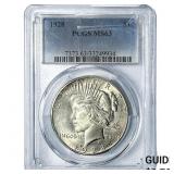 1928 Silver Peace Dollar PCGS MS63
