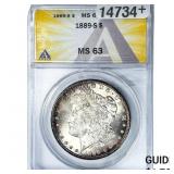 1889-S Morgan Silver Dollar ANACS MS63