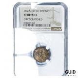 1858-SO Chile Silver Decimo NGC XF Details