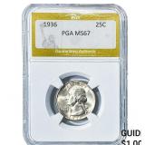 1936 Washington Silver Quarter PGA MS67