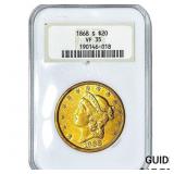 1868-S $20 Gold Double Eagle NGC VF35