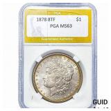 1878 8TF Morgan Silver Dollar PGA MS63