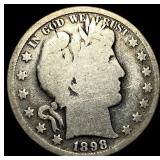 1898 Silver Barber Half Dollar NICELY CIRCULATED