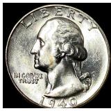 1940 Silver Washington Quarter CHOICE BU