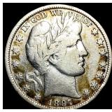 1897 Silver Half Dollar (Barber) LIGHTLY CIRCULATE