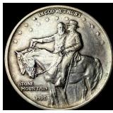 1925 Silver Stone Mountain Half Dollar CHOICE BU
