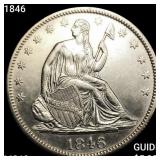 1846 Seated Liberty Half Dollar CHOICE BU+