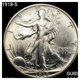 1918-S Walking Liberty Half Dollar UNCIRCULATED