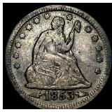 1853 Arrows Seated Liberty Quarter NICELY CIRCULAT