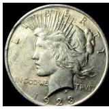 1923 Silver Peace Dollar CHOICE AU