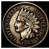 1863 Indian Head Cent NEARLY UNCIRCULATED