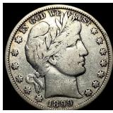 1899 Silver Barber Half Dollar LIGHTLY CIRCULATED