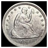 1841-O Silver Seated Liberty Quarter CLOSELY UNCIR