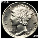 1919-D Mercury Dime CHOICE BU FSB