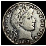 1913 Barber Half Dollar CLOSELY UNCIRCULATED