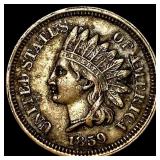 1859 Copper-Nickel Indian Head Cent CLOSELY UNCIRC